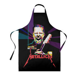 Фартук 3D с принтом Metallica James Alan Hatfield в Екатеринбурге, 100% полиэстер | общий размер — 65 х 85 см, ширина нагрудника — 26 см, горловина — 53 см, длина завязок — 54 см, общий обхват в поясе — 173 см. Принт на завязках и на горловине наносится с двух сторон, на основной части фартука — только с внешней стороны | alan | american | band | hard | hatfield | james | metal | metallica | rock | thrash | алан | американская | джеймс | метал группа | трэш метал | хард рок | хэтфилд