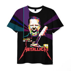 Мужская футболка 3D с принтом Metallica James Alan Hatfield в Екатеринбурге, 100% полиэфир | прямой крой, круглый вырез горловины, длина до линии бедер | alan | american | band | hard | hatfield | james | metal | metallica | rock | thrash | алан | американская | джеймс | метал группа | трэш метал | хард рок | хэтфилд