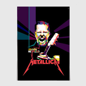 Постер с принтом Metallica James Alan Hatfield в Екатеринбурге, 100% бумага
 | бумага, плотность 150 мг. Матовая, но за счет высокого коэффициента гладкости имеет небольшой блеск и дает на свету блики, но в отличии от глянцевой бумаги не покрыта лаком | alan | american | band | hard | hatfield | james | metal | metallica | rock | thrash | алан | американская | джеймс | метал группа | трэш метал | хард рок | хэтфилд