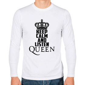 Мужской лонгслив хлопок с принтом Keep calm and listen Queen в Екатеринбурге, 100% хлопок |  | Тематика изображения на принте: paul rodgers | queen | quen | брайан мэй | глэм | группа | джон дикон | квин | королева | куин | меркури | меркьюри | мэркури | поп | роджер тейлор | рок | фредди | фреди | хард | хардрок