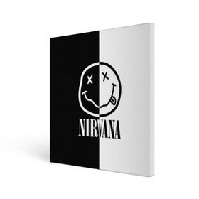 Холст квадратный с принтом Nirvana в Екатеринбурге, 100% ПВХ |  | cobain | kurt | nirvana | альтернативный | гранж | грол | группа | дональд | кобейн | курт | музыка | музыкант | надпись | нервана | нирвана | новоселич | певец | рок | смайл | смайлик | солист | язык