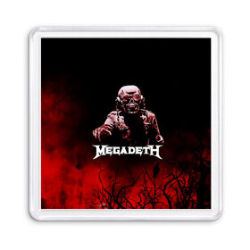 Магнит 55*55 с принтом Megadeth в Екатеринбурге, Пластик | Размер: 65*65 мм; Размер печати: 55*55 мм | Тематика изображения на принте: 
