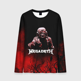 Мужской лонгслив 3D с принтом Megadeth в Екатеринбурге, 100% полиэстер | длинные рукава, круглый вырез горловины, полуприлегающий силуэт | 