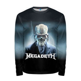 Мужской лонгслив 3D с принтом Megadeth в Екатеринбурге, 100% полиэстер | длинные рукава, круглый вырез горловины, полуприлегающий силуэт | megadeth |   megadet | группа | дирк вербурен | дэвид эллефсон | дэйв мастейн | кико лоурейро | мегадет | мегадетх | метал | рок | трэш | трэшметал | тяжелый | хард | хардрок | хеви | хевиметал
