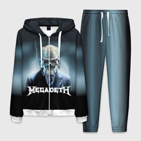 Мужской костюм 3D с принтом Megadeth в Екатеринбурге, 100% полиэстер | Манжеты и пояс оформлены тканевой резинкой, двухслойный капюшон со шнурком для регулировки, карманы спереди | megadeth |   megadet | группа | дирк вербурен | дэвид эллефсон | дэйв мастейн | кико лоурейро | мегадет | мегадетх | метал | рок | трэш | трэшметал | тяжелый | хард | хардрок | хеви | хевиметал