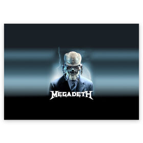 Поздравительная открытка с принтом Megadeth в Екатеринбурге, 100% бумага | плотность бумаги 280 г/м2, матовая, на обратной стороне линовка и место для марки
 | megadeth |   megadet | группа | дирк вербурен | дэвид эллефсон | дэйв мастейн | кико лоурейро | мегадет | мегадетх | метал | рок | трэш | трэшметал | тяжелый | хард | хардрок | хеви | хевиметал