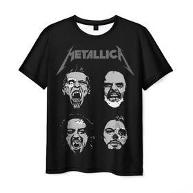 Мужская футболка 3D с принтом Metallica в Екатеринбурге, 100% полиэфир | прямой крой, круглый вырез горловины, длина до линии бедер | american | band | cliff burton | dave mustaine | hard | james hatfield | jason newsted | kirk hammett | lars ulrich | metal | metallica | robert trujillo | rock | ron mcgowney | thrash | американская | джеймс хэтфилд | ларс ул | метал группа | трэш метал 