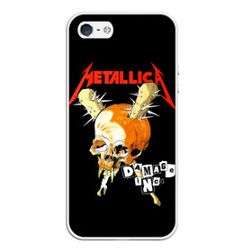 Чехол для iPhone 5/5S матовый с принтом Metallica в Екатеринбурге, Силикон | Область печати: задняя сторона чехла, без боковых панелей | american | band | cliff burton | dave mustaine | hard | james hatfield | jason newsted | kirk hammett | lars ulrich | metal | metallica | robert trujillo | rock | ron mcgowney | thrash | американская | джеймс хэтфилд | ларс ул | метал группа | трэш метал 