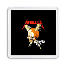 Магнит 55*55 с принтом Metallica в Екатеринбурге, Пластик | Размер: 65*65 мм; Размер печати: 55*55 мм | Тематика изображения на принте: american | band | cliff burton | dave mustaine | hard | james hatfield | jason newsted | kirk hammett | lars ulrich | metal | metallica | robert trujillo | rock | ron mcgowney | thrash | американская | джеймс хэтфилд | ларс ул | метал группа | трэш метал 