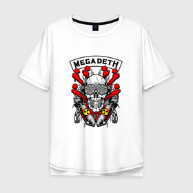 Мужская футболка хлопок Oversize с принтом Megadeth в Екатеринбурге, 100% хлопок | свободный крой, круглый ворот, “спинка” длиннее передней части | megadet | megadeth | группа | дирк вербурен | дэвид эллефсон | дэйв мастейн | кико лоурейро | мегадет | мегадетх | метал | рок | трэш | трэшметал | тяжелый | хард | хардрок | хеви | хевиметал