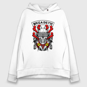 Женское худи Oversize хлопок с принтом Megadeth в Екатеринбурге, френч-терри — 70% хлопок, 30% полиэстер. Мягкий теплый начес внутри —100% хлопок | боковые карманы, эластичные манжеты и нижняя кромка, капюшон на магнитной кнопке | megadet | megadeth | группа | дирк вербурен | дэвид эллефсон | дэйв мастейн | кико лоурейро | мегадет | мегадетх | метал | рок | трэш | трэшметал | тяжелый | хард | хардрок | хеви | хевиметал