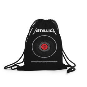 Рюкзак-мешок 3D с принтом Metallica в Екатеринбурге, 100% полиэстер | плотность ткани — 200 г/м2, размер — 35 х 45 см; лямки — толстые шнурки, застежка на шнуровке, без карманов и подкладки | 