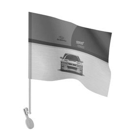 Флаг для автомобиля с принтом Subaru в Екатеринбурге, 100% полиэстер | Размер: 30*21 см | car | impreza | jdm | race | sti | subaru | wrx | авто | гонки | импреза | машина | субару