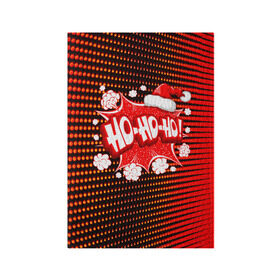 Обложка для паспорта матовая кожа с принтом Ho-Ho-Ho в Екатеринбурге, натуральная матовая кожа | размер 19,3 х 13,7 см; прозрачные пластиковые крепления | Тематика изображения на принте: christmas | happy | new year | pattern | pop art | новый год | поп арт | праздник | рождество