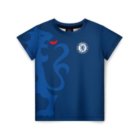 Детская футболка 3D с принтом Chelsea Uniform в Екатеринбурге, 100% гипоаллергенный полиэфир | прямой крой, круглый вырез горловины, длина до линии бедер, чуть спущенное плечо, ткань немного тянется | Тематика изображения на принте: chelsea | emirates | fc | абстракция | геометрия | зож | клуб | линии | мода | модные | мяч | спорт | спортивные | стиль | тренды | флаг россии | футбол | футбольный клуб | челси | экстрим | эмблема