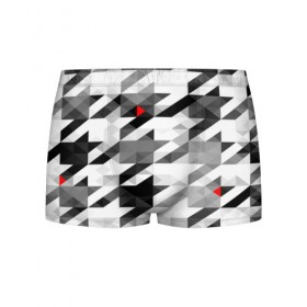 Мужские трусы 3D с принтом gray geometry collection в Екатеринбурге, 50% хлопок, 50% полиэстер | классическая посадка, на поясе мягкая тканевая резинка | abstraction | geometry | абстракция | геометрия | грань | краски | кубик | кубики | линии | мозаика | разноцветные | ребро | текстура | тени | узор