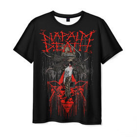 Мужская футболка 3D с принтом Napalm death в Екатеринбурге, 100% полиэфир | прямой крой, круглый вырез горловины, длина до линии бедер | core | grind | grindcore | metal | trash | грайндкор | дет | дэт | метал | напалм | трэш | трэшкор