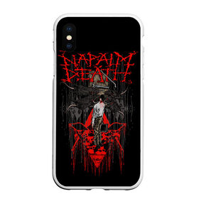 Чехол для iPhone XS Max матовый с принтом Napalm death в Екатеринбурге, Силикон | Область печати: задняя сторона чехла, без боковых панелей | core | grind | grindcore | metal | trash | грайндкор | дет | дэт | метал | напалм | трэш | трэшкор