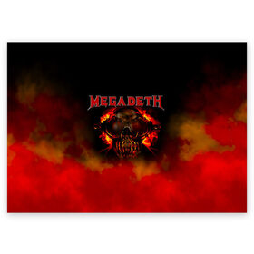 Поздравительная открытка с принтом Megadeth в Екатеринбурге, 100% бумага | плотность бумаги 280 г/м2, матовая, на обратной стороне линовка и место для марки
 | megadet | megadeth | группа | дирк вербурен | дэвид эллефсон | дэйв мастейн | кико лоурейро | мегадет | мегадетх | метал | рок | трэш | трэшметал | тяжелый | хард | хардрок | хеви | хевиметал