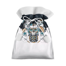 Подарочный 3D мешок с принтом SKULL JAPAN в Екатеринбурге, 100% полиэстер | Размер: 29*39 см | arrow | skull | белый | девушка | линии | маски.кот | модные | небо | облако | синий | скелет | стимпанк | стрелы | череп | яркие
