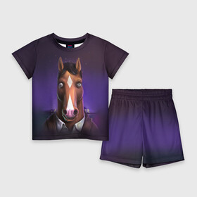 Детский костюм с шортами 3D с принтом BoJack в Екатеринбурге,  |  | bojack horseman | конь боджек | лошадь боджек