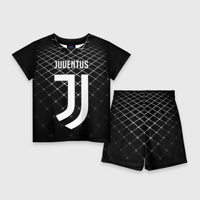 Детский костюм с шортами 3D с принтом JUVENTUS STRIPES STYLE в Екатеринбурге,  |  | Тематика изображения на принте: fc | juventus | спорт | спортивные | фк | футбол | ювентус