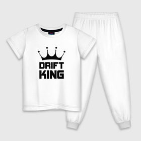 Детская пижама хлопок с принтом Король дрифта в Екатеринбурге, 100% хлопок |  брюки и футболка прямого кроя, без карманов, на брюках мягкая резинка на поясе и по низу штанин
 | car | drift | king | race | racing | street | авто | гонки | дрифт | король | машина