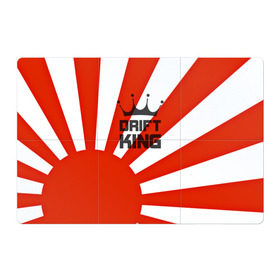 Магнитный плакат 3Х2 с принтом Король дрифта в Екатеринбурге, Полимерный материал с магнитным слоем | 6 деталей размером 9*9 см | car | domo | drift | japan | jdm | kun | race | sticker | street | subaru | авто | автомобиль | гонки | дрифт | король | машина | стикер | флаг | япония
