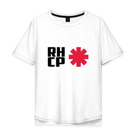 Мужская футболка хлопок Oversize с принтом Red Hot Chili Peppers в Екатеринбурге, 100% хлопок | свободный крой, круглый ворот, “спинка” длиннее передней части | red hot chili peppers | rhcp | перцы | ред хот чили пепперс | рхчп | рэд