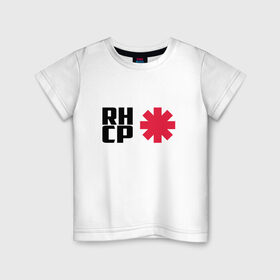 Детская футболка хлопок с принтом Red Hot Chili Peppers в Екатеринбурге, 100% хлопок | круглый вырез горловины, полуприлегающий силуэт, длина до линии бедер | Тематика изображения на принте: red hot chili peppers | rhcp | перцы | ред хот чили пепперс | рхчп | рэд