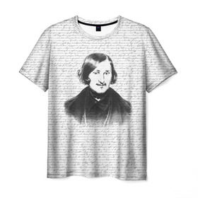 Мужская футболка 3D с принтом Гоголь в Екатеринбурге, 100% полиэфир | прямой крой, круглый вырез горловины, длина до линии бедер | бульба | вий | гоголь | мертвые души | миргород | нос | писатель | поэт | ревизор | тарас