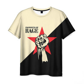 Мужская футболка 3D с принтом Prophets of rage (пророки ярости) в Екатеринбурге, 100% полиэфир | прямой крой, круглый вырез горловины, длина до линии бедер | 
