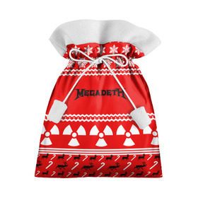 Подарочный 3D мешок с принтом Праздничный Megadeth в Екатеринбурге, 100% полиэстер | Размер: 29*39 см | Тематика изображения на принте: 