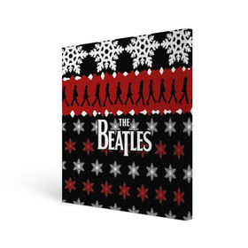 Холст квадратный с принтом Праздничный The Beatles в Екатеринбурге, 100% ПВХ |  | beatles | the beatles | бител | битлз | битлс | битлы | группа | джон леннон | джордж харрисон | жуки | знак | красный | ливерпульская четвёрка | мерсибит | надпись | новогодний | новый год | пол маккартни | поп