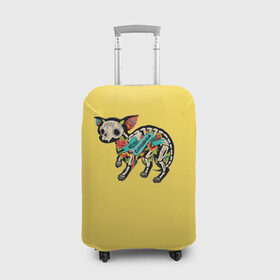 Чехол для чемодана 3D с принтом Внутри чихуахуа в Екатеринбурге, 86% полиэфир, 14% спандекс | двустороннее нанесение принта, прорези для ручек и колес | домашние животные | пес | песик | собака | собачка | чихуахуа