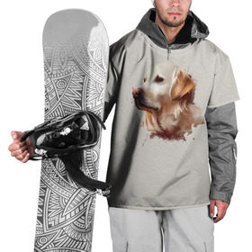 Накидка на куртку 3D с принтом Лабрадор_арт в Екатеринбурге, 100% полиэстер |  | Тематика изображения на принте: домашние животные | пес | ретривер | собака