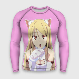 Мужской рашгард 3D с принтом Shina Mashiro Neko   Nyan в Екатеринбурге,  |  | cat | kawai | mashira | neko | nyan | sakurasou no pet na kanojo | shina | shina mashiro | tyan | анимэ | кошечка из сакурасо | сакурасо