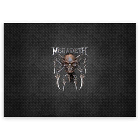 Поздравительная открытка с принтом Megadeth в Екатеринбурге, 100% бумага | плотность бумаги 280 г/м2, матовая, на обратной стороне линовка и место для марки
 | megadet | megadeth | группа | дирк вербурен | дэвид эллефсон | дэйв мастейн | кико лоурейро | мегадет | мегадетх | метал | рок | трэш | трэшметал | тяжелый | хард | хардрок | хеви | хевиметал