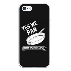 Чехол для iPhone 5/5S матовый с принтом Yes We Pan в Екатеринбурге, Силикон | Область печати: задняя сторона чехла, без боковых панелей | pan | protection