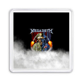 Магнит 55*55 с принтом Megadeth в Екатеринбурге, Пластик | Размер: 65*65 мм; Размер печати: 55*55 мм | megadet | megadeth | группа | дирк вербурен | дэвид эллефсон | дэйв мастейн | кико лоурейро | мегадет | мегадетх | метал | рок | трэш | трэшметал | тяжелый | хард | хардрок | хеви | хевиметал