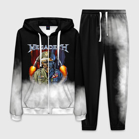 Мужской костюм 3D с принтом Megadeth в Екатеринбурге, 100% полиэстер | Манжеты и пояс оформлены тканевой резинкой, двухслойный капюшон со шнурком для регулировки, карманы спереди | megadet | megadeth | группа | дирк вербурен | дэвид эллефсон | дэйв мастейн | кико лоурейро | мегадет | мегадетх | метал | рок | трэш | трэшметал | тяжелый | хард | хардрок | хеви | хевиметал