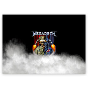 Поздравительная открытка с принтом Megadeth в Екатеринбурге, 100% бумага | плотность бумаги 280 г/м2, матовая, на обратной стороне линовка и место для марки
 | megadet | megadeth | группа | дирк вербурен | дэвид эллефсон | дэйв мастейн | кико лоурейро | мегадет | мегадетх | метал | рок | трэш | трэшметал | тяжелый | хард | хардрок | хеви | хевиметал