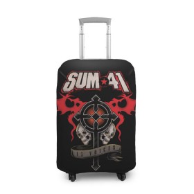 Чехол для чемодана 3D с принтом Sum 41 в Екатеринбурге, 86% полиэфир, 14% спандекс | двустороннее нанесение принта, прорези для ручек и колес | 1996 | 41 | punk | rock | sum | альтернатива | группа | дерик | канада | панк | рок | скейт | уибли