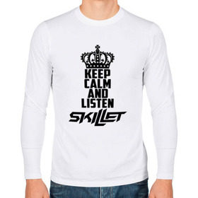 Мужской лонгслив хлопок с принтом Keep calm and listen Skillet в Екатеринбурге, 100% хлопок |  | skilet | skillet | альтернативный | гранж | группа | джен леджер | джон купер | индастриал | кори купер | метал | ню | пост | рок | сет моррисон | симфоник | скилет | хард | христианский