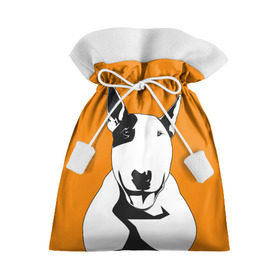 Подарочный 3D мешок с принтом Солнечнй бультерьер в Екатеринбурге, 100% полиэстер | Размер: 29*39 см | бультерьер | домашние животные | пес | песик | собака | собачка