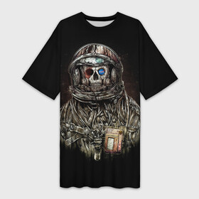 Платье-футболка 3D с принтом NASA DEATH в Екатеринбурге,  |  | Тематика изображения на принте: bones | nasa | skull | картинка | кости | металл | модные | музыка | пафосные | прикольные | рисунок | рок | скелет | тело | череп | черепа | яркие