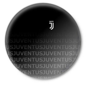 Значок с принтом Juventus 2018 Original в Екатеринбурге,  металл | круглая форма, металлическая застежка в виде булавки | juventus | линии | спорт | футбол | футбольный клуб | ювентус