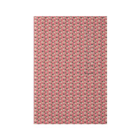 Обложка для паспорта матовая кожа с принтом Мопсики на розовом в Екатеринбурге, натуральная матовая кожа | размер 19,3 х 13,7 см; прозрачные пластиковые крепления | домашние животные | мопс | пес | песик | собака | собачка