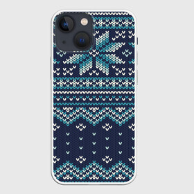 Чехол для iPhone 13 mini с принтом Вязаный орнамент в Екатеринбурге,  |  | christmas | new year | pattern | арт | вязание | вязаный | зима | новый год | праздник | рождество | свитер | текстура | узор