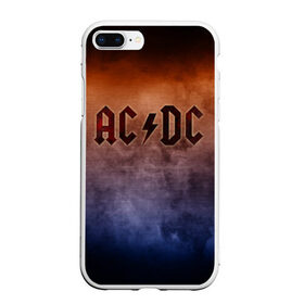 Чехол для iPhone 7Plus/8 Plus матовый с принтом AC DC в Екатеринбурге, Силикон | Область печати: задняя сторона чехла, без боковых панелей | ac dc | logo | metal | music | rock | лого | логотип | метал | музыка | рок